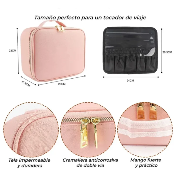 Estuche Maquillaje Portátil con Luz Led - Imagen 3