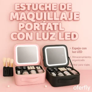 Estuche Maquillaje Portátil con Luz Led